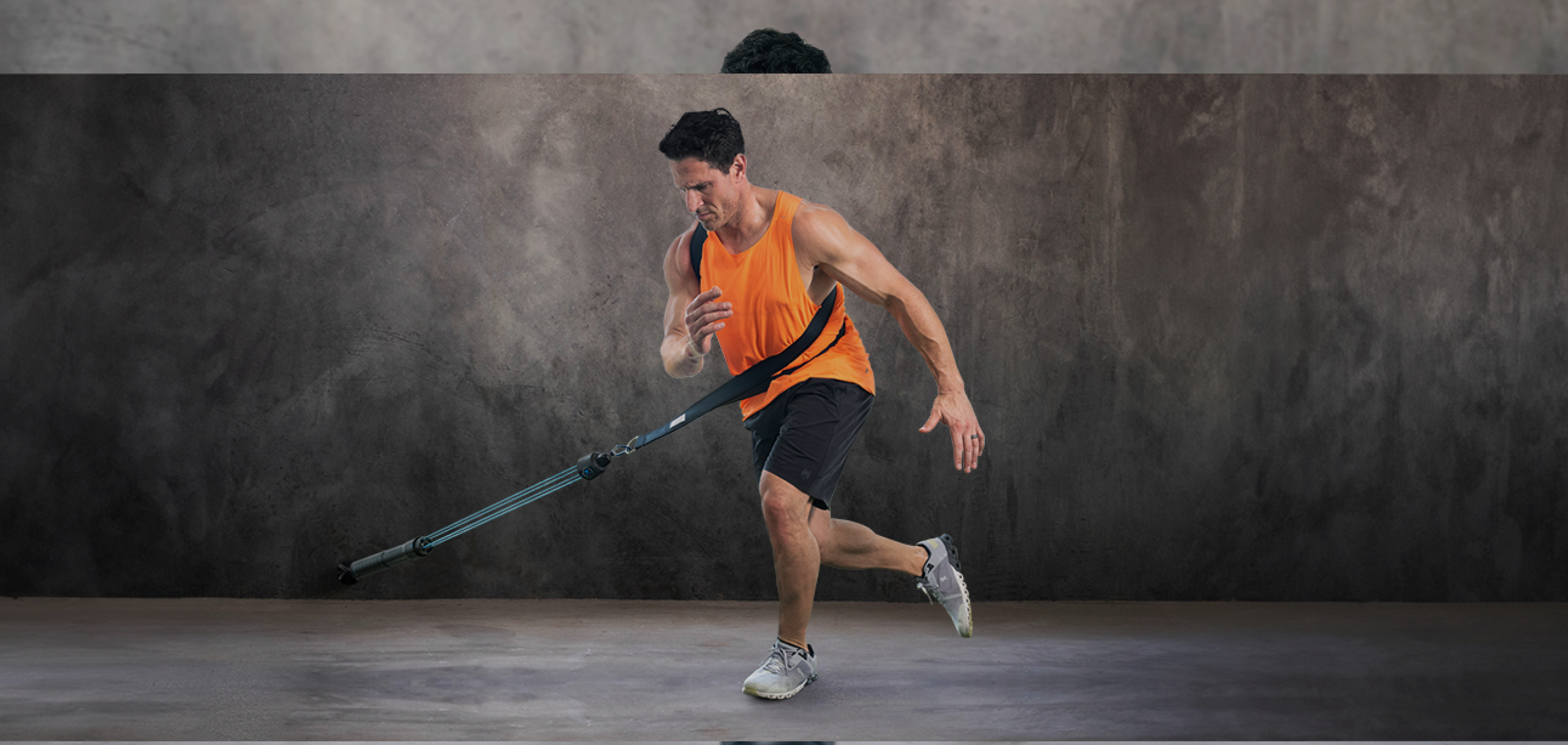 Male athlete training with VECTOR